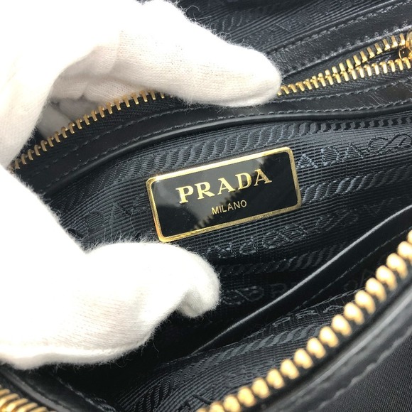 Prada Triangle Handbag 2way Bag Black - Picture 9 of 10